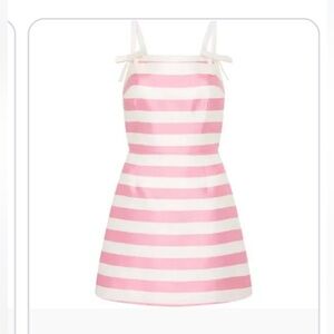 Rebecca Vallance pink and white mini dress, great for baby shower